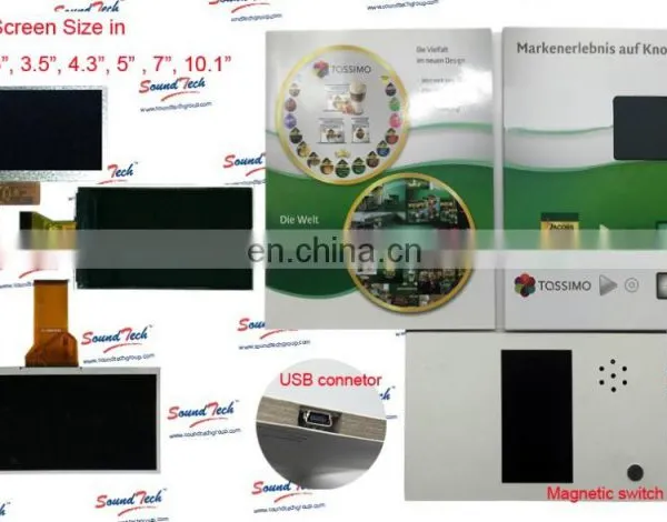 7 Inch Video Greeting Card, Lcd Video in Print, Invitation Lcd Video Greeting Card photo-3