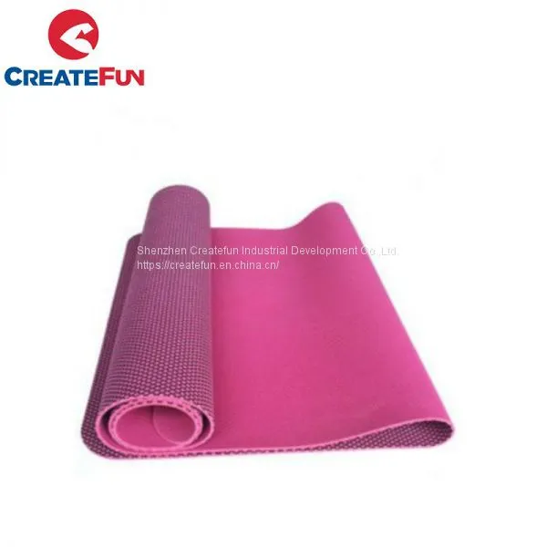 CreateFun New Product Printed Non-slip Natural Rubber Yoga Mat