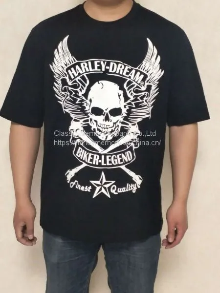 Мужские футболки Harley Biker Legend Skull Wing Motorcycles