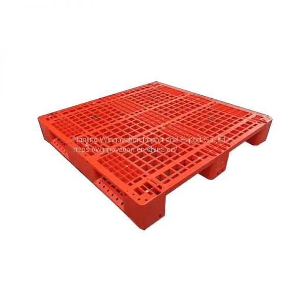 Grid Single Face Four Way 3 Skids Plastic Pallet for Warehouse photo-2