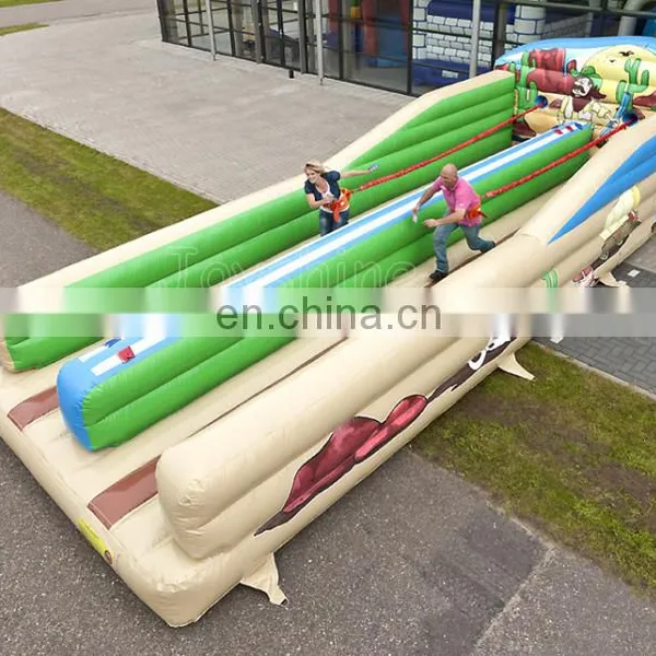 Western Theme Inflatable Bungee Run Wipeout Sport Game For Sale photo-3