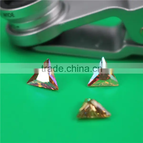 Wholesale Aaaaa Incomparable Beautiful 10mm Trillion Cut Olivine Zircon ab