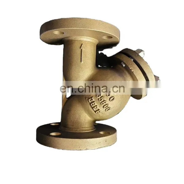Y Type Strainer Manual Operation Mesh Copper B62 C95800 Body Materials Flange End