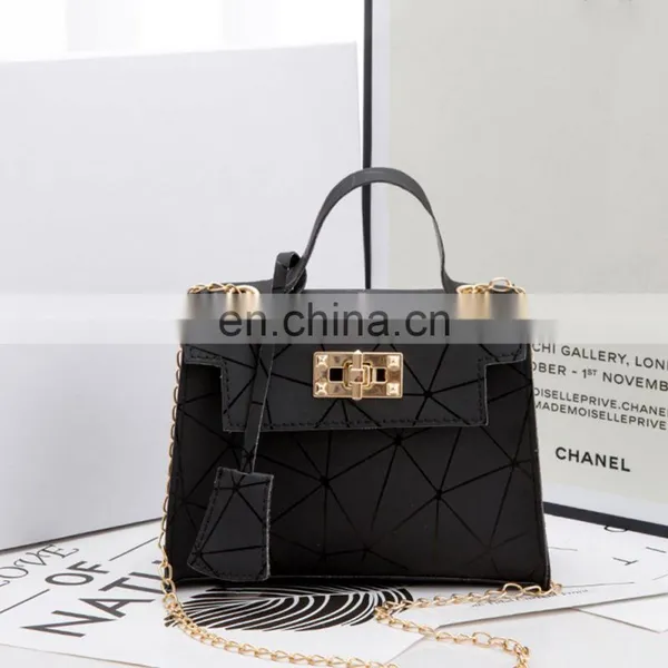 2021 Rhombus Lock Chain, Shoulder Messenger Female Bag Office Line Women New Arrive Handbag Purse Cross Body Purse/ photo-3