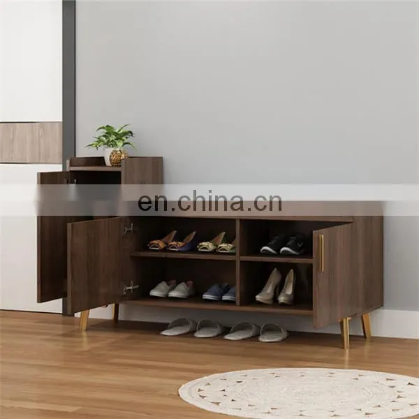 Wooden Shoe Cabinet Rack Bench With Storage Soft Seat Cushion photo-3