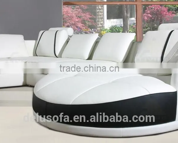 Contemporary Furniture Top Grain Leather Living Room Sofa photo-2
