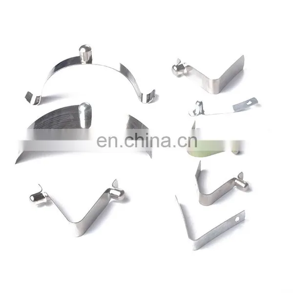 Custom 65Mn Steel V Shape Clip Double Button Clip for Tube photo-3