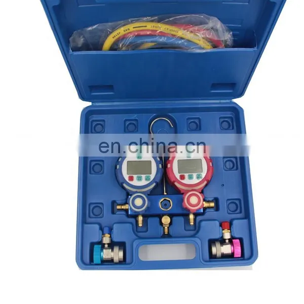 Conjunto de manômetros digitais CT - GD - C para refrigeração em sistemas HVAC, ar - condicionado com vidro de visão e manômetros digitais photo-4