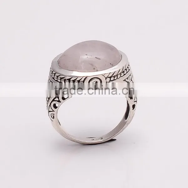 ROSE QUARTZ RING ,925 Sterling Silver Jewelry Wholesale,WHOLESALE SILVER JEWELRY,SILVER EXPORTER,SILVER JEWELRY FROM INDIA photo-3