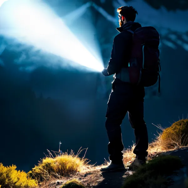 Outdoor Camping Flashlight With Adjustable Brightness and Solar Charging COB Side Light Flashlight