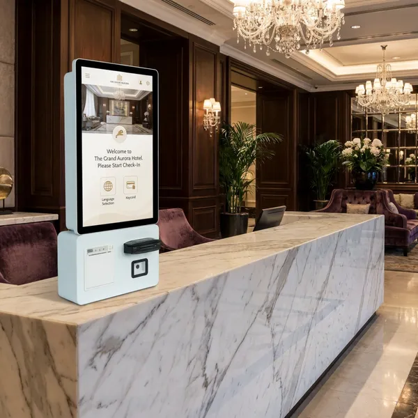 Aonpos APK24 Android Self-service Kiosk All In One Kiosk Restaurant Ordering Kiosk Kiosk With 58mm Thermal Printer photo-4