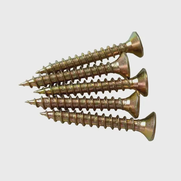 Wholesale Price Chipboard Screw Pozi Drive Half Thread Yellow Zinc Plated No Snapping High Hardness Full Sizes Available photo-4