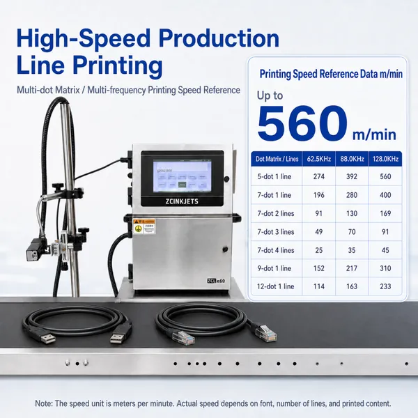 Industrial Small Character CIJ Printer for USB Charging Cables PVC TPE Wire Surfaces photo-2