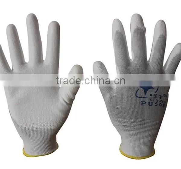 pu Coated Cut Resistance Gloves/ Palm PU Coated Working Gloves photo-3