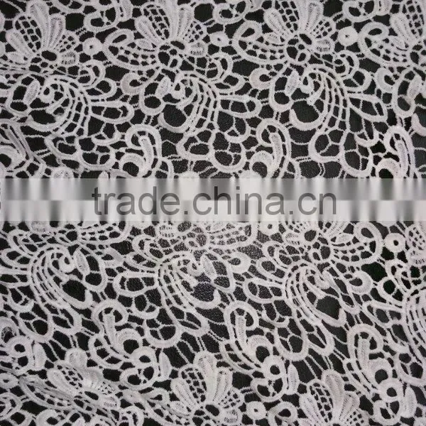 Milk Silk Lace Fabric/embroidery Chemical Lace for Making Dress photo-3