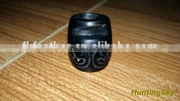 Traditional Handmade OX Horn FuHao Ring On The Thumb Customize Thumb Ring photo-3