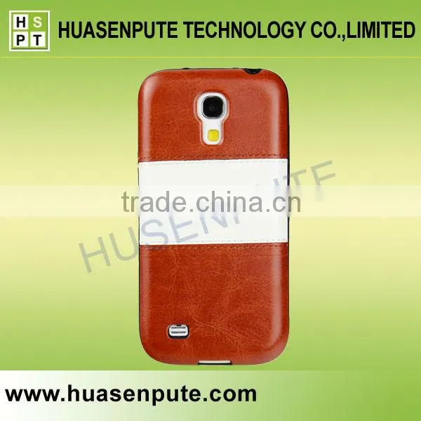 Factory Price Strip Style TPU Soft Back Case PU Leather Holster for Samsung S4 Mini photo-4