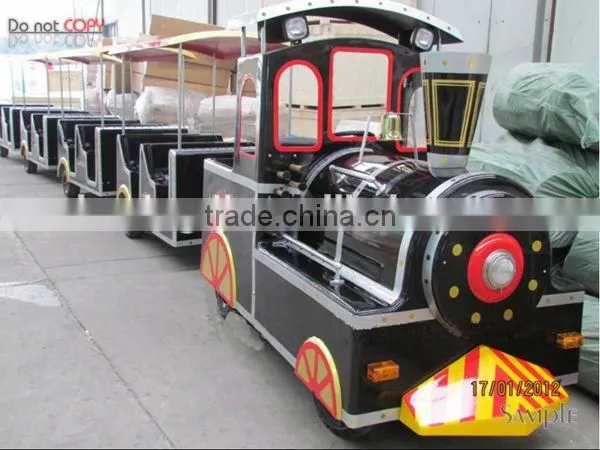 Amusement Park Trackless Train for Children Fun in Public Garden photo-5
