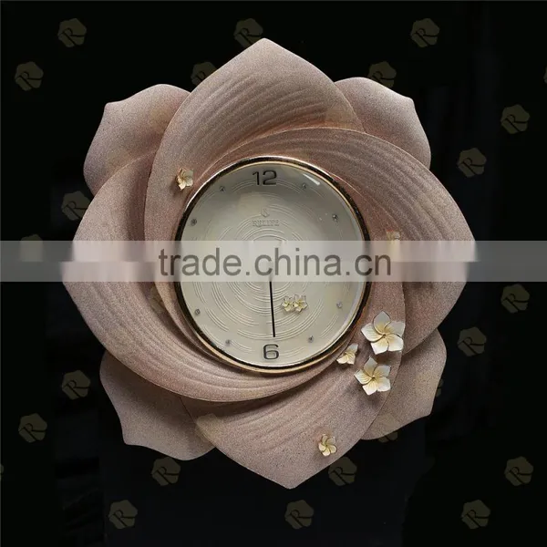 3D Relief Flower Art Hanging Clock for Home Decor Clock Wall Clock photo-5