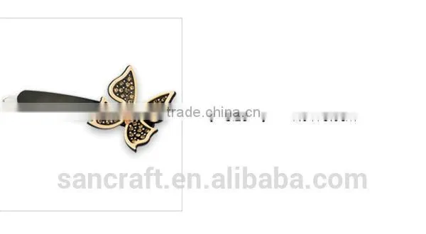 Latest Fashion Jewelry Hair Band Clasp Crystal Black Butterfly Hair Jewelry photo-5