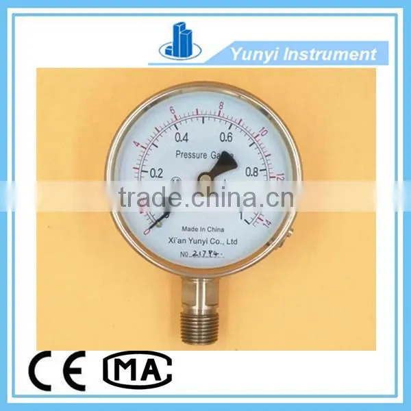 SS316 Double Scale Pressure Gauge kg and Psi photo-3