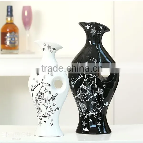 2 Pieces Set Table Decoration Interior Decorative Ceramic Vase From Factory photo-4