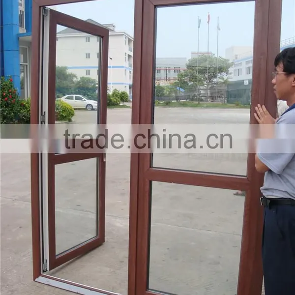 Wood Color Frame Cheap House Casement Door for Sale in Foshan photo-4