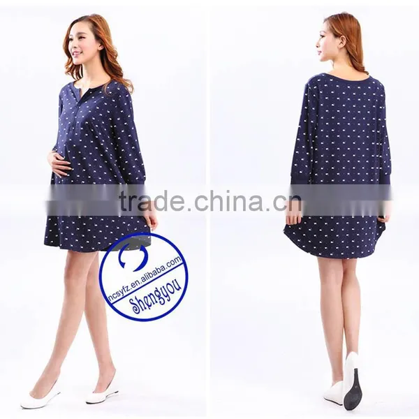 Wholesale Custom Design Full Printed Maternity Clothes, Women Maternity Clothing Top, High Quality Breastfeeding Top photo-3