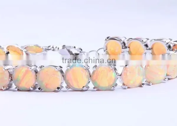 White Opal Stone 925 Sterling Silver Costume Jewelry Imported Bracelets China photo-4