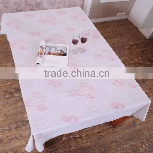 Rosette Satin Table Cloth/ Waterproof Tablecloth/rose Sequin Tablecloth photo-2
