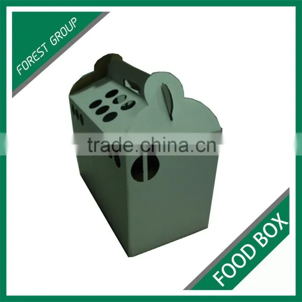 WHITE PLAIN CORRUGATED FOOD BOX FOR SHIPPING HAMBURGER WITH CUSTOM LOGO AND PRINT photo-6