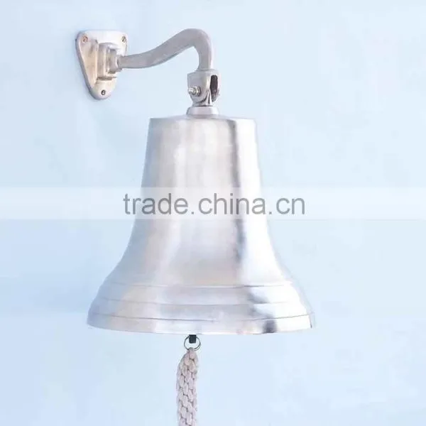 Nautical Brushed Nickel Hanging Ship's Bell - Nautical Gifts Collection NBB 0011 photo-3