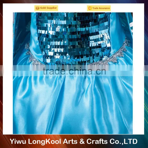 2016 New Coming Hot Sale Cosplay Frozen Elsa Princess Dress Fancy Girls Dress photo-3