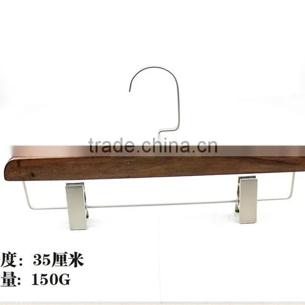 LP156 Clothes Hanger With Velvet Pants Bar Wooden Pant Hanger for Hot Sale Quality Choice photo-4