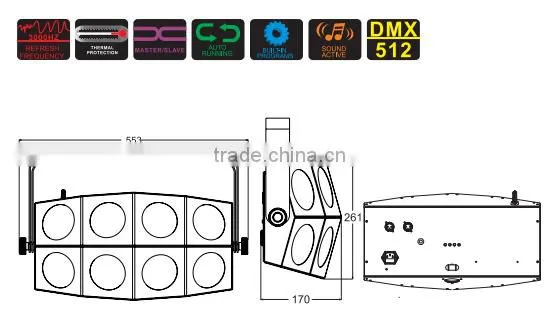 Wholesale 32x3W RGB DMX Blinder LED Laser DJ Lights photo-3