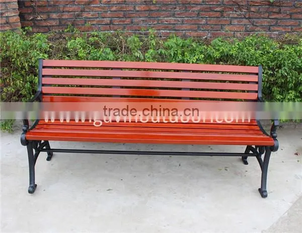 Cast Iron and Wood Garden Bench Outdoor photo-2