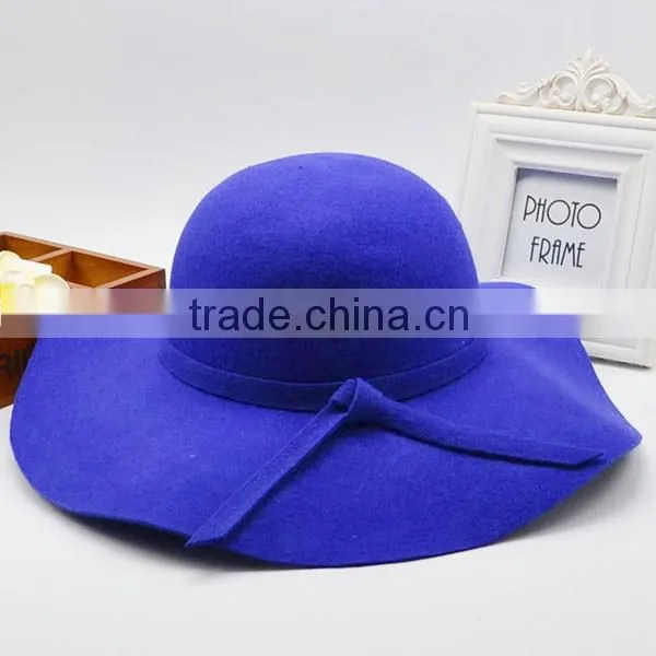 In Stock Cheap Wide Brim Wool Felt Hat Blank Wholesale photo-3