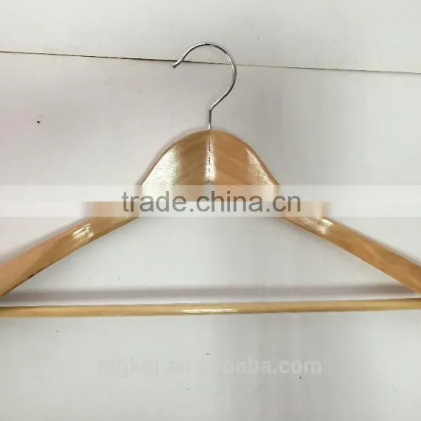 Wooden Hangers With Trousers Bar