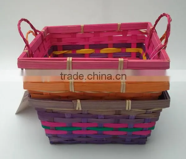 Colorful Bamboo Storage Basket photo-3