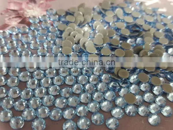 China Top Quality Ss20 Aquamarine Color Hot Fix Rhinestone Dmc Super Shine Hot Fix Stone Whosale Big Promotion Rhinestone Hot fi photo-3