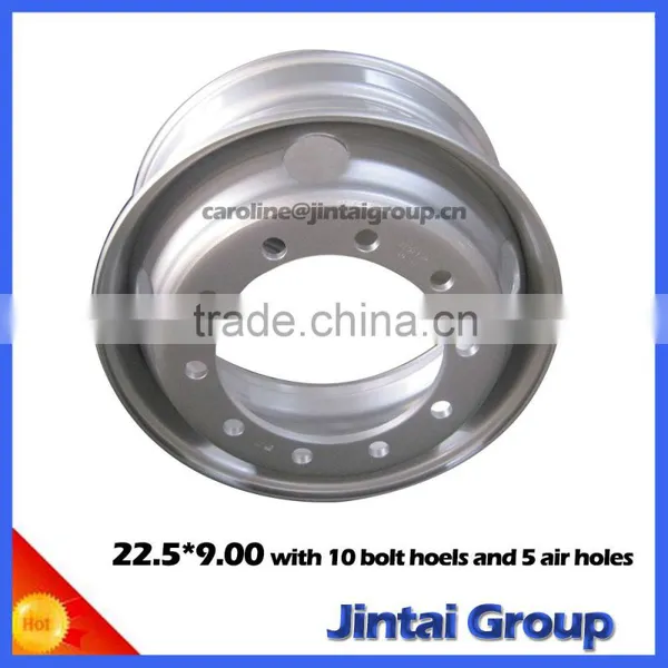 Steel Wheel for STR 22.5x9.00 With 10 Bolt Holes and 5 Air Holes From China Mailand Manufacture photo-2