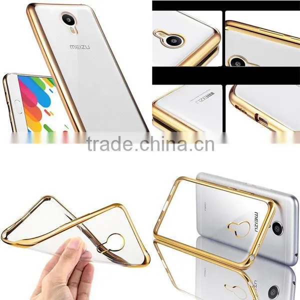 C&T Soft Flexible Ultra Thin Gel TPU Transparent Back Plating Bumper Case Cover for Meizu Pro 5 photo-4