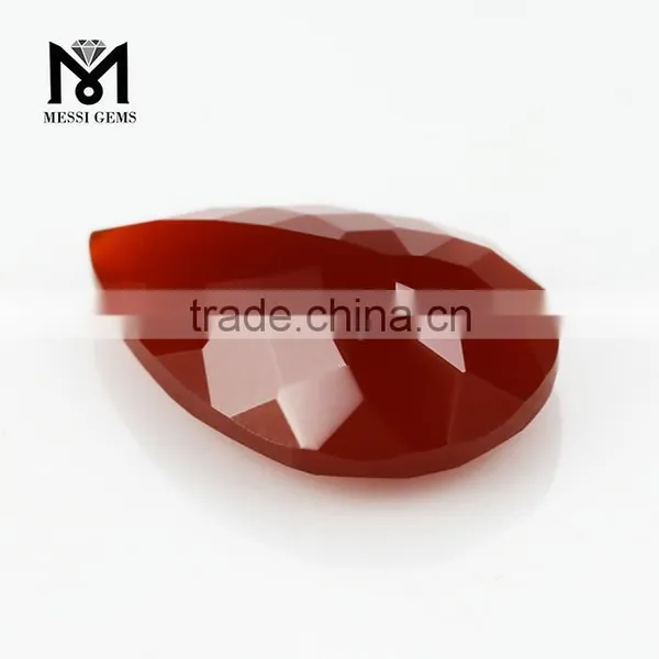 Wholesale Pear Machine Cut Natural Red Agate Gemstone Price photo-4