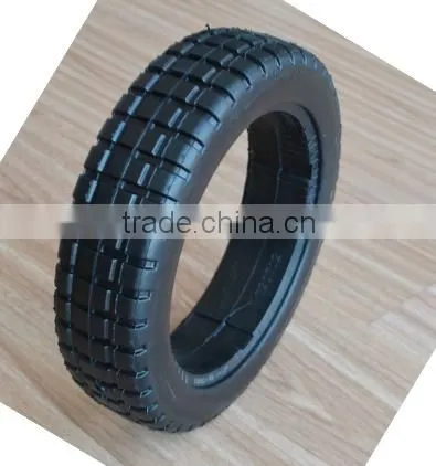 8x1.75 Inch Flat Free Caster Rubber Tire With Bar Tread for Material Handling Equipment