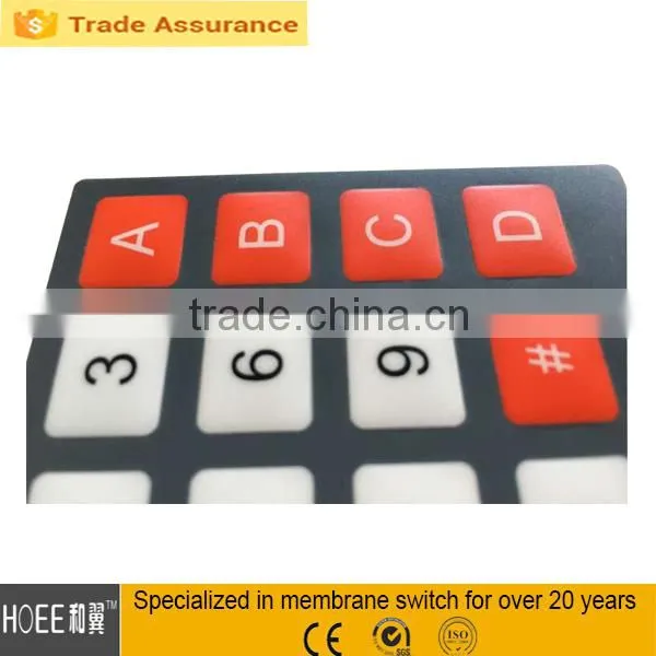 Professional OEM Design Custom High Quality 4x4 Array 16 Keys Matrix Embossed Buttons Metal Dome Membrane Numeric Switch Keypad photo-6