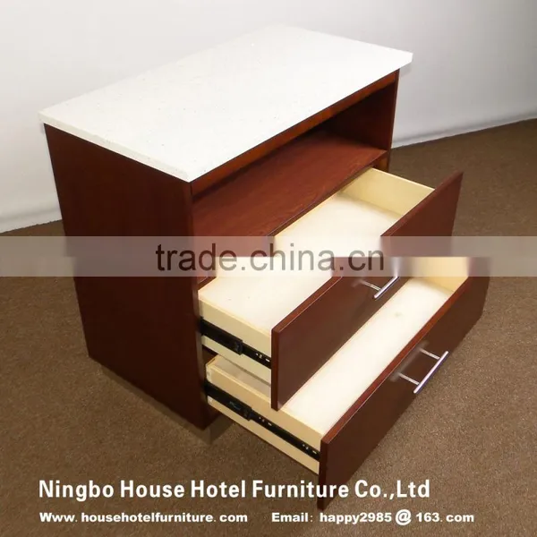 House Hotel Furniture Left Side Nightstand With Quarts Top photo-6