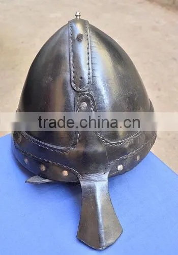 LEATHER VIKING HELMET