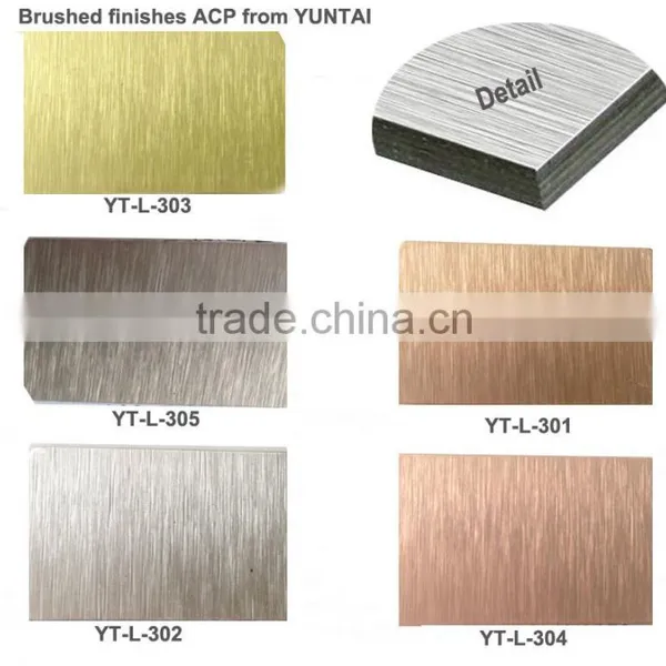 Stylish Brushed Silver Aluminum Composite Panel Decorative Building Materials Best Price List photo-3