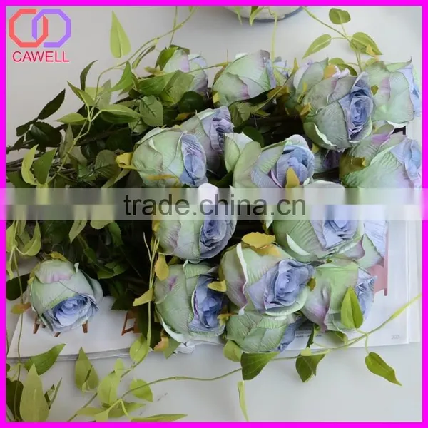 Cheap Silk Peach Rose Artificial Flower Manufacturer photo-4