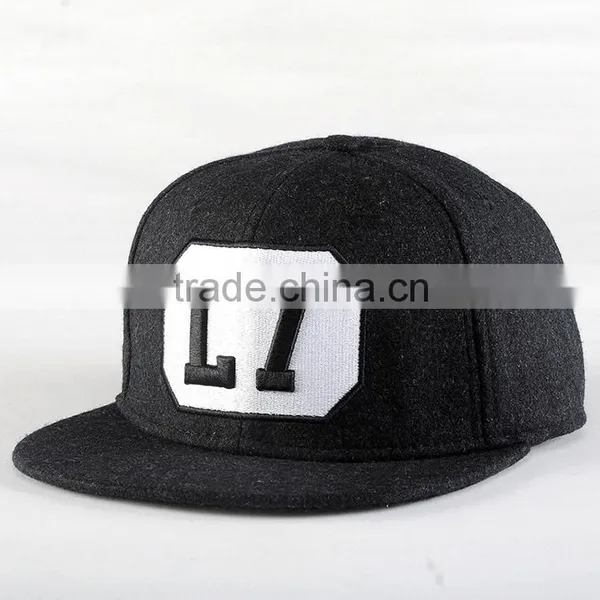 Wholesale Flat Brim 100%acrylic 6 Panel Snapback Custom photo-2